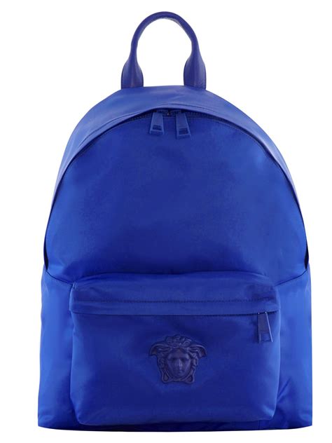 navy blue versace backpack|Men's Luxury, High.